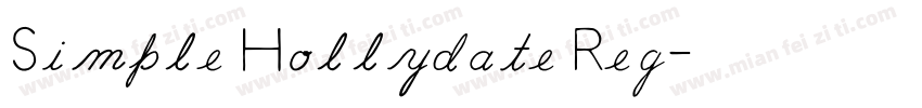 Simple Hollydate Reg字体转换